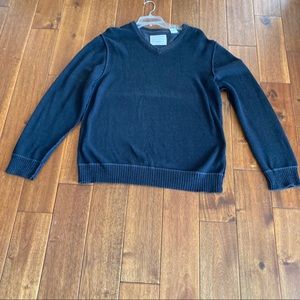 Weatherproof vintage navy blue inside out sweater